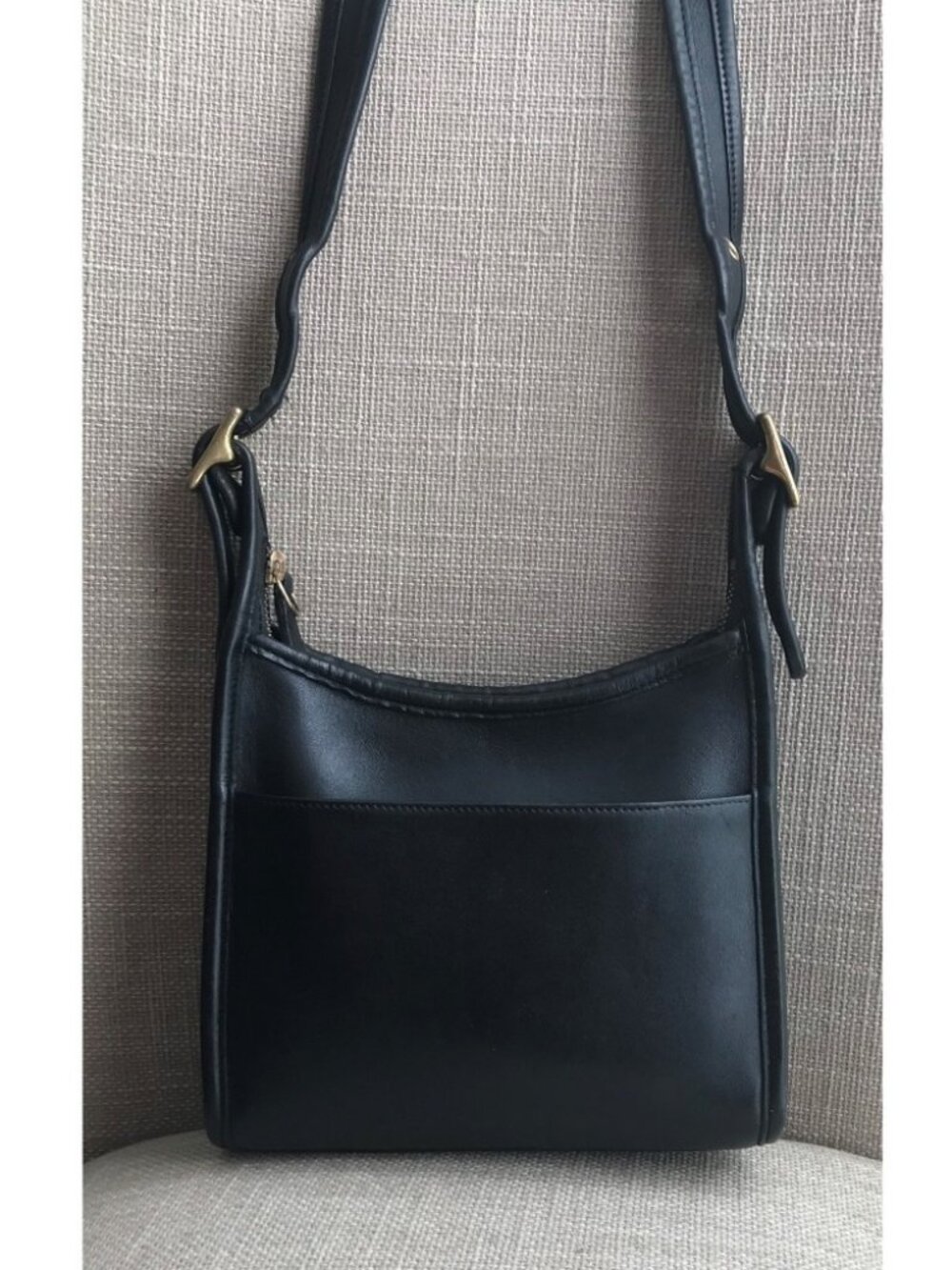 COACH Vintage Black Leather Legacy Crossbody Handbag
